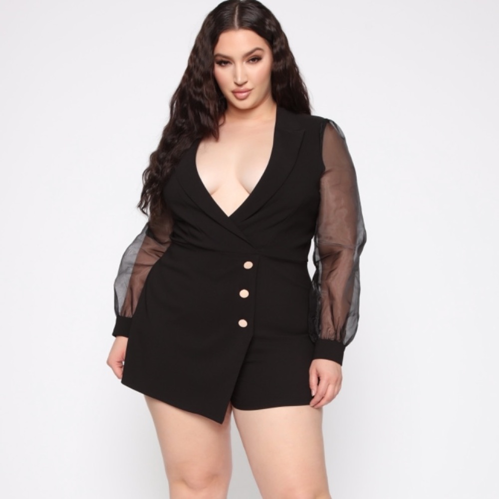Fashion Nova Romper (Business Deal Blazer Romper)